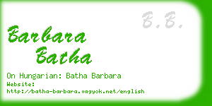 barbara batha business card